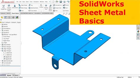 how to create sheet metal in solidworks|sheet metal solidworks tutorial.